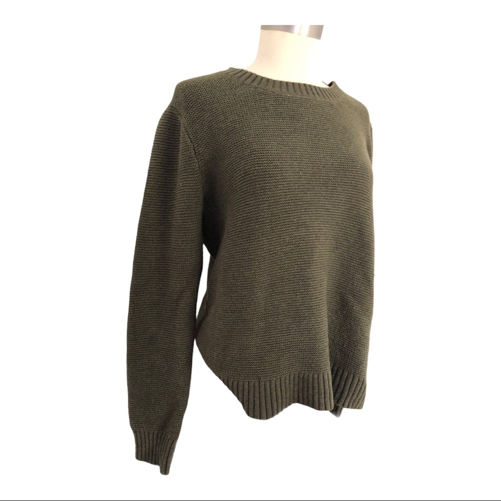 J. CREW forest green vintage styled sweater M